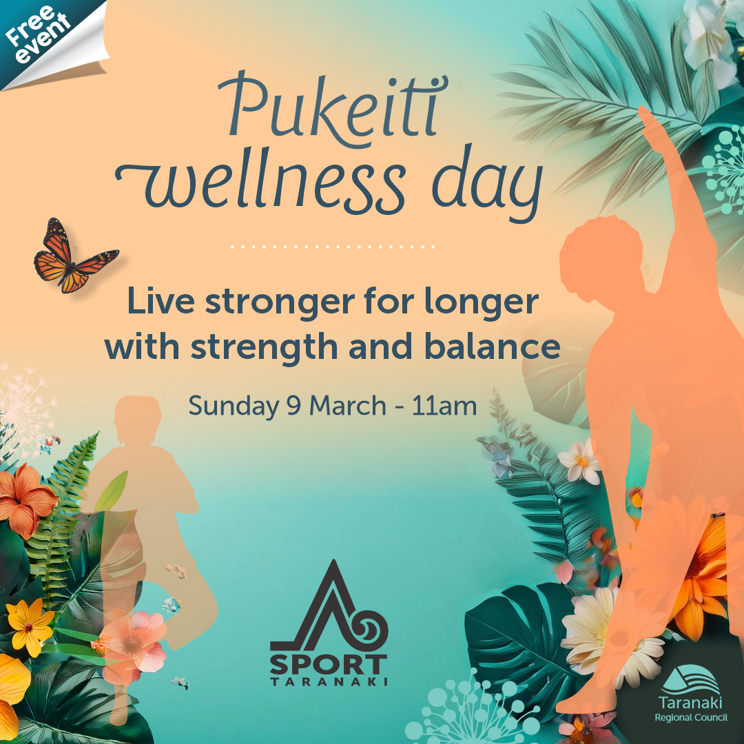 11am – Live Stronger for Longer: Strength & Balance (supported by Sport Taranaki)