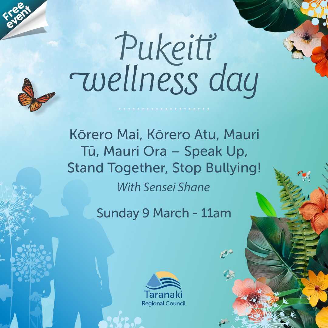 11am - Guest speaker: Sensei Shane – Kōrero mai, kōrero atu, mauri tū, mauri ora (Speak up, stand together, stop bullying) 