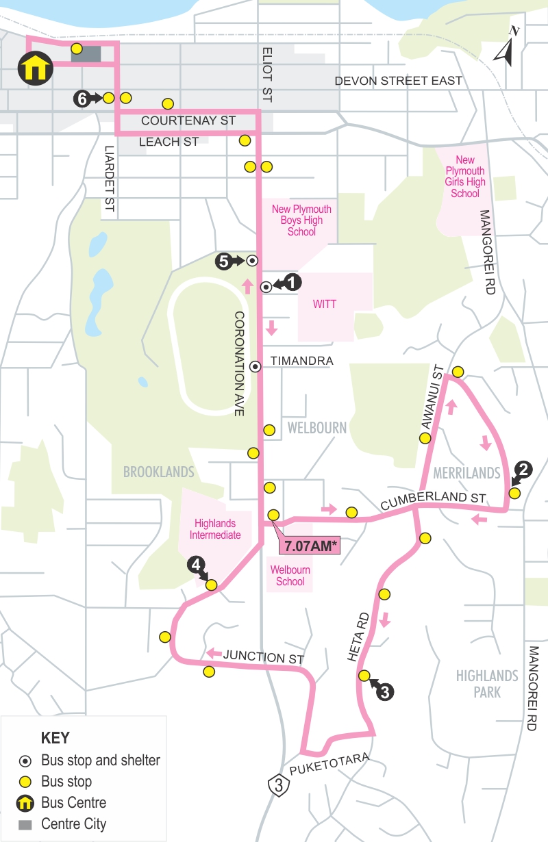 Route 7 - Welbourn Highlands Park   Taranaki Regional Council