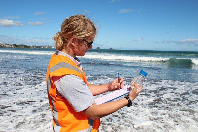Monitoring coastal water quality. 