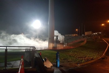 Yarrow Stadium light-tower fire, September 2017,