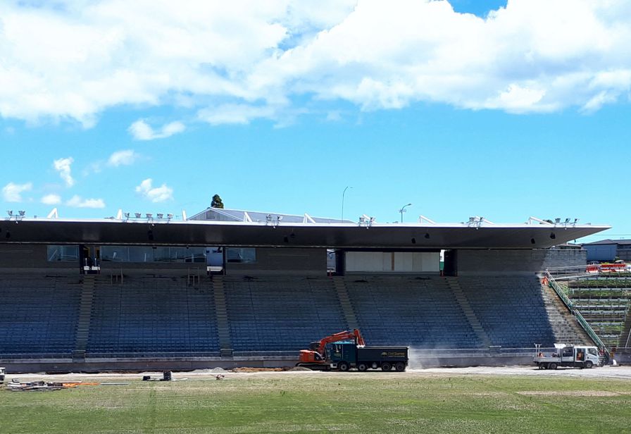 West Stand repairs January 2021 West Stand repairs