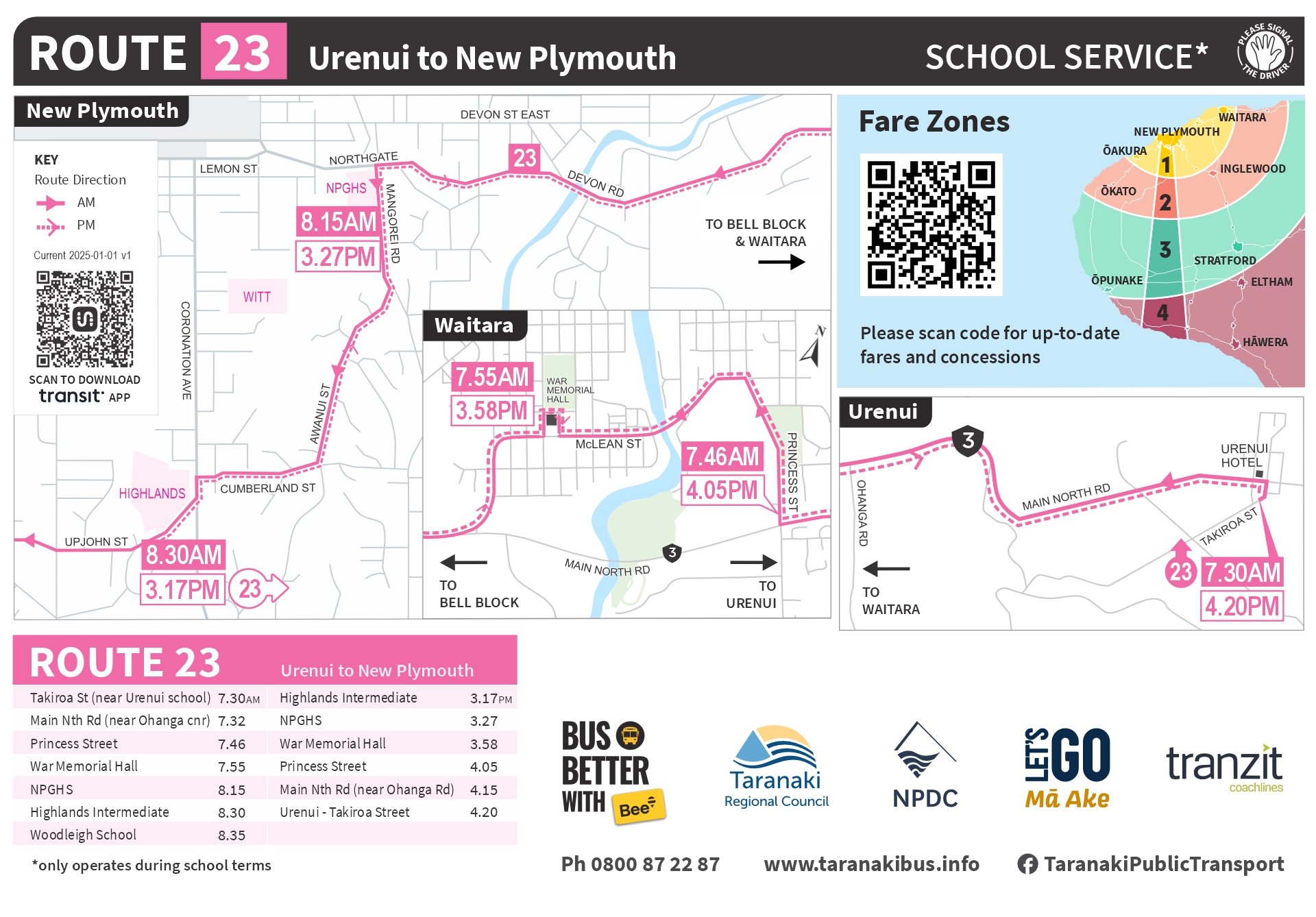 Schoolbus R23 Urenui v1 FINAL 2025 01 01