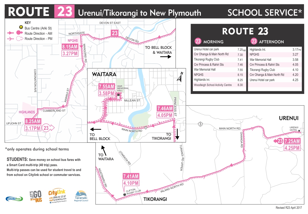 Route 23 - Urenui/Tikorangi to Highlands / Taranaki Regional Council