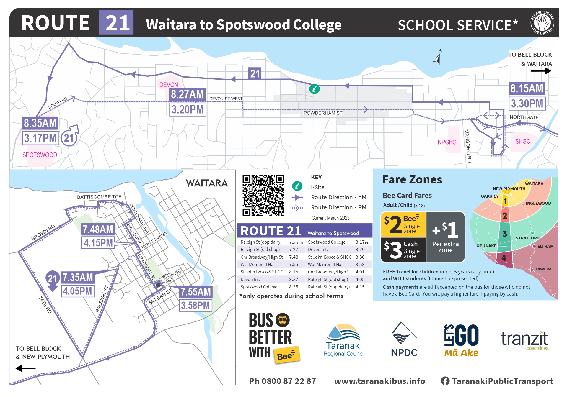 R21 Waitara Schoolbus March23
